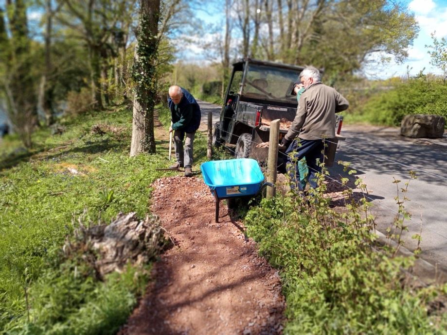 Volunteers working hard at the reserve