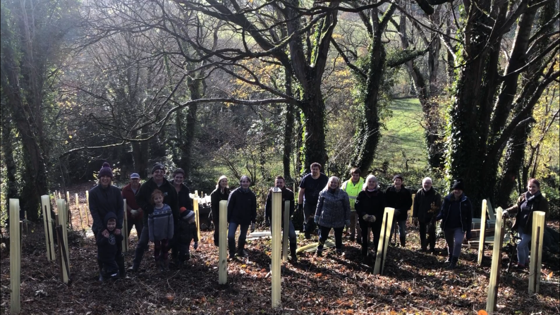 Local Volunteers take part in a Community Tree Planting Day at Ham Hill Country Park